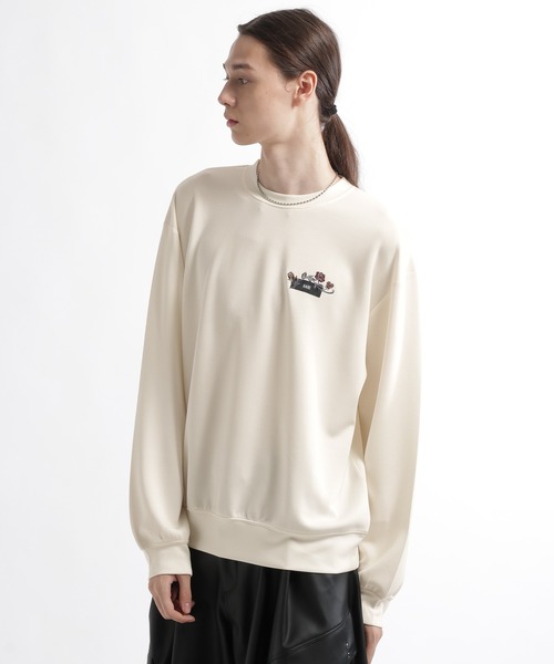 HARE(ハレ)の「フラワーロゴシシュウカット/LS(HARE)(Tシャツ/カットソー・メンズ・ブラック/レッド/ホワイト・FREE)」の9枚目の写真