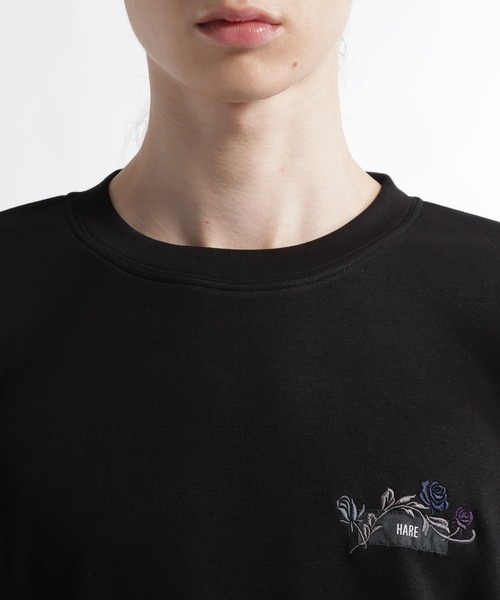 HARE(ハレ)の「フラワーロゴシシュウカット/LS(HARE)(Tシャツ/カットソー・メンズ・ブラック/レッド/ホワイト・FREE)」の14枚目の写真