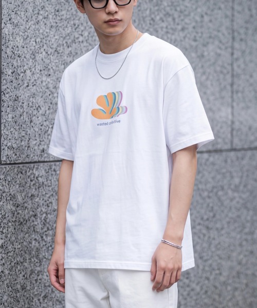 INNOCENT(イノセント)の「【Wasted Collective/ウェイステッド コレクティブ】Icon Rainbow Tee WCSS-ICNRNBW(Tシャツ/カットソー・メンズ・グレー/ブラック/ホワイト・MEDIUM/LARGE/X-LARGE)」の1枚目の写真