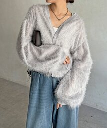 ヘアリードロスト2WAYシャツカーディガン