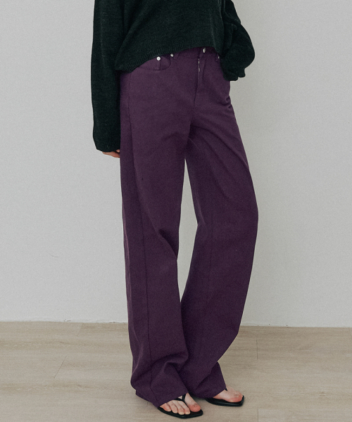 LEFTSEOUL（レフトソウル）の「ESSENTIALS ストレートfit デニムパンツ [パープル]（デニムパンツ・レディース・パープル・SMALL/MEDIUM）」の2枚目の写真