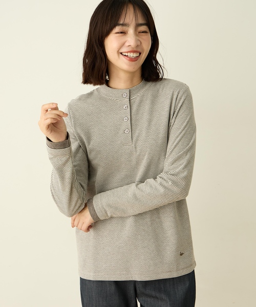 DECOY SINCE 1981(デコイシンスイチキュウハチイチ)の「ヘンリーネックボーダープルオーバー(Tシャツ/カットソー・レディース・レッド/グレー・LL/M/L)」の22枚目の写真