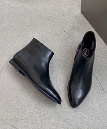 アッシュ【BALI】ポインテッドトゥショートブーツ シンプル キレイめ フラット 1.5cmヒール