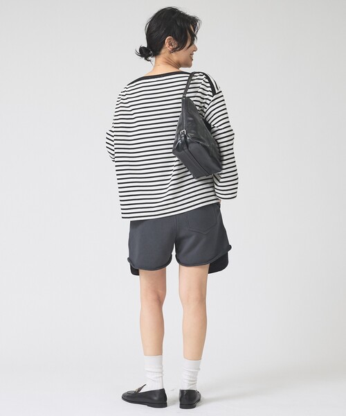 Rouge vif(ルージュヴィフ)の「【IRONING/アイロニング】ロゴスウェットショートパンツ/スエット logo sweat short pt(スウェットパンツ・レディース・チャコールグレー/グレー・フリー)」の5枚目の写真