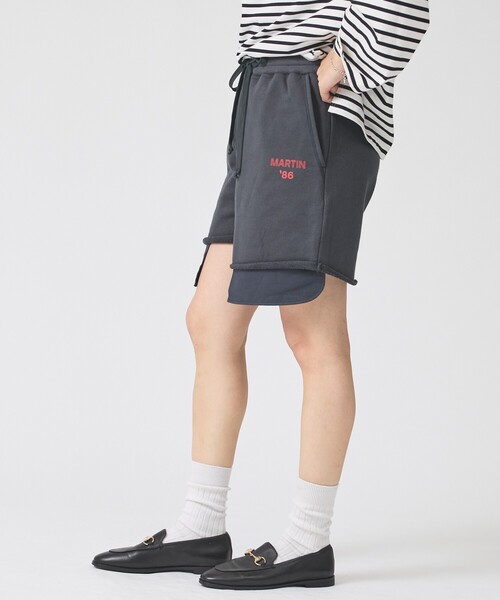 Rouge vif(ルージュヴィフ)の「【IRONING/アイロニング】ロゴスウェットショートパンツ/スエット logo sweat short pt(スウェットパンツ・レディース・チャコールグレー/グレー・フリー)」の7枚目の写真