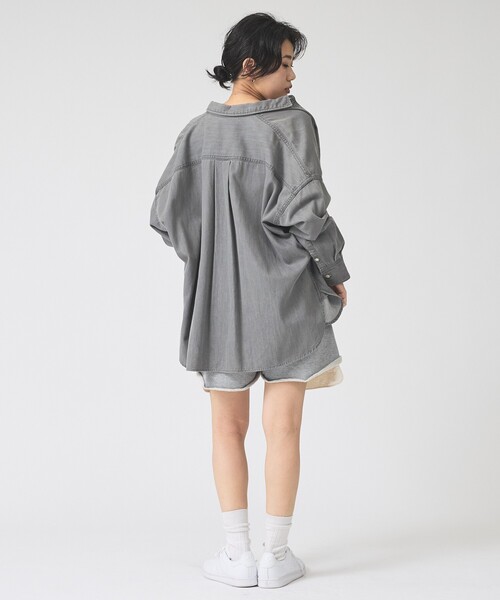 Rouge vif(ルージュヴィフ)の「【IRONING/アイロニング】ロゴスウェットショートパンツ/スエット logo sweat short pt(スウェットパンツ・レディース・チャコールグレー/グレー・フリー)」の15枚目の写真