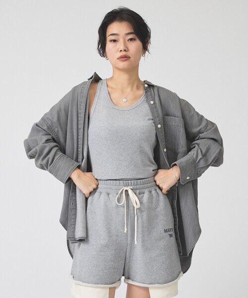 Rouge vif(ルージュヴィフ)の「【IRONING/アイロニング】ロゴスウェットショートパンツ/スエット logo sweat short pt(スウェットパンツ・レディース・チャコールグレー/グレー・フリー)」の17枚目の写真