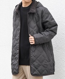 TAION（タイオン）の「【SHIPS any別注】TAION:〈手洗い可能〉ダイヤキルト ダウン フード ハーフコート 26AW◆（ダウンジャケット/コート）」