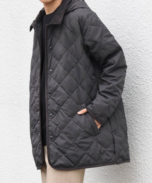TAION(タイオン)の「【SHIPS any別注】TAION:〈手洗い可能〉ダイヤキルト ダウン フード ハーフコート 26AW◆(ダウンジャケット/コート・メンズ・チャコールグレー/ブラック・X-LARGE/LARGE/MEDIUM/SMALL)」の6枚目の写真
