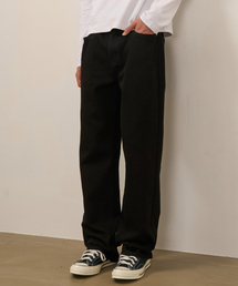 ロングレギュラーデニムパンツ (BLACK)