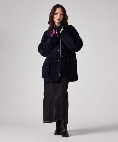 Paul Smith(ポールスミス)の「ウィメンズ "Paul Smith loves Barbour" Beaufort コーデュロイコート / 265901 LCA0433(その他アウター・レディース・ネイビー・10)」の3枚目の写真