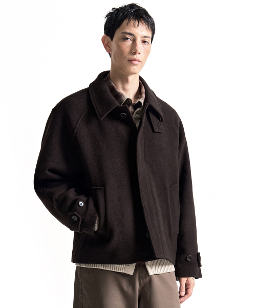 COSTUME O’CLOCK(コスチュームオクロック)の「ウールバルマカンショートコート ブラウン COOSCT026BROWN(チェスターコート・メンズ・その他・SMALL/MEDIUM/LARGE)」の2枚目の写真