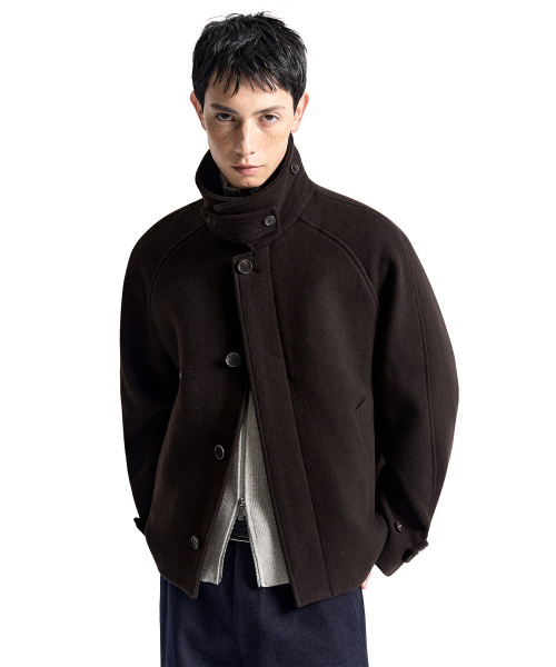 COSTUME O’CLOCK(コスチュームオクロック)の「ウールバルマカンショートコート ブラウン COOSCT026BROWN(チェスターコート・メンズ・その他・SMALL/MEDIUM/LARGE)」の3枚目の写真