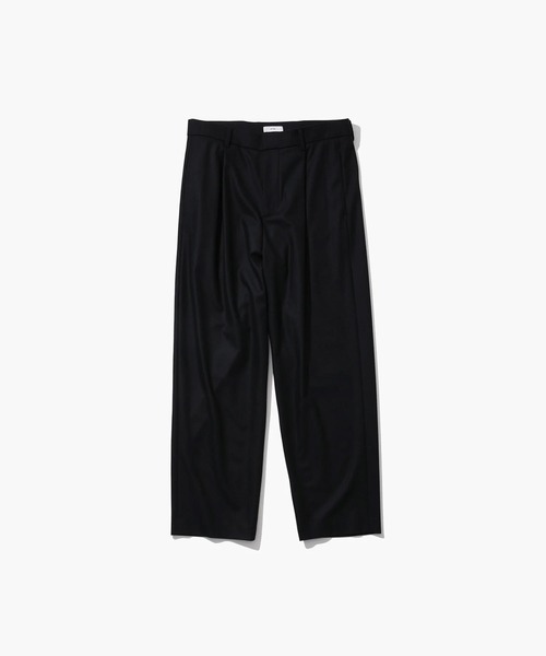 ATON（エイトン）の「【ATON / エイトン】MERINO COLLEGE FLANNEL STANDARD PANTS（スラックス・メンズ・ブラック/モカ・6/4/2）」の2枚目の写真