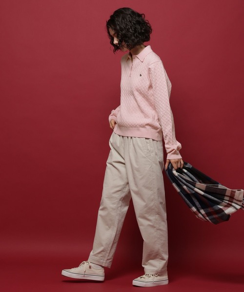 POLO BCS（ポロ ビーシーエス）の「【POLO British Country Spirit】ケーブル衿ニット（ニット/セーター・レディース・ネイビー/グレー/ピンク・FREE）」の8枚目の写真