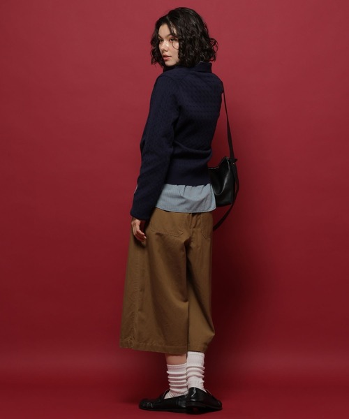 POLO BCS（ポロ ビーシーエス）の「【POLO British Country Spirit】ケーブル衿ニット（ニット/セーター・レディース・ネイビー/グレー/ピンク・FREE）」の11枚目の写真