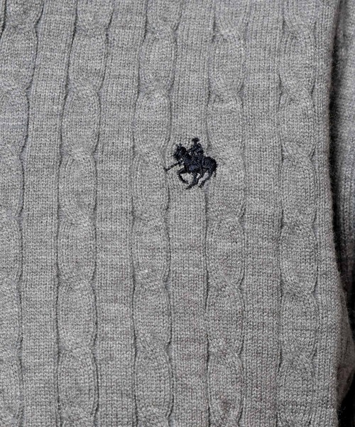 POLO BCS（ポロ ビーシーエス）の「【POLO British Country Spirit】ケーブル衿ニット（ニット/セーター・レディース・ネイビー/グレー/ピンク・FREE）」の20枚目の写真