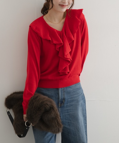 URBAN RESEARCH Sonny Label（アーバンリサーチサニーレーベル）の「フェイクファートライアングルバッグ（トートバッグ・レディース・ベージュ/チャコールグレー・ONE）」の4枚目の写真