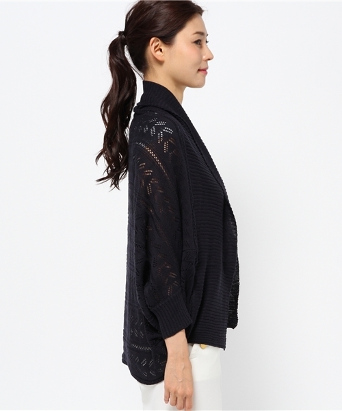 hvc femme（エイチヴィシーファム）の「hvc femme / 7G透かしボレロ			（カーディガン/ボレロ・レディース・グレー/ホワイト/ベージュ/ネイビー・F）」の6枚目の写真