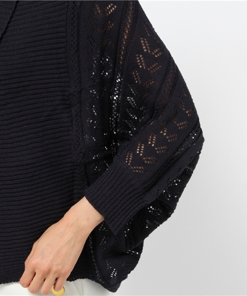 hvc femme（エイチヴィシーファム）の「hvc femme / 7G透かしボレロ			（カーディガン/ボレロ・レディース・グレー/ホワイト/ベージュ/ネイビー・F）」の9枚目の写真