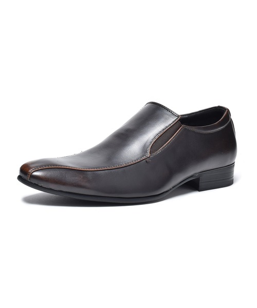 MM/ONE(エムエムワン)の「スワールモカ ビジネスシューズ / スリッポン(スリッポン・メンズ・ブラック/ダークブラウン/ブラウン・45/41/43/42/44/40/46/39)」の1枚目の写真