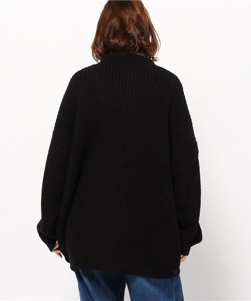 PUNYUS（プニュズ）の「ビッグカーディガン（カーディガン/ボレロ・レディース・ブラック/ワイン/ホワイト・3/4）」の5枚目の写真