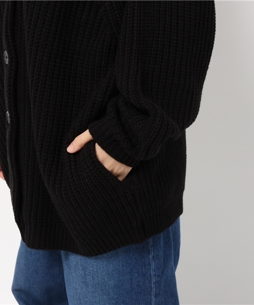 PUNYUS（プニュズ）の「ビッグカーディガン（カーディガン/ボレロ・レディース・ブラック/ワイン/ホワイト・3/4）」の8枚目の写真