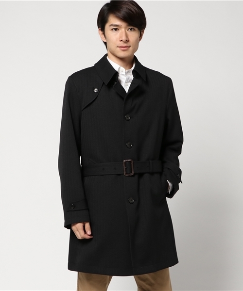 Taka Q タカキュー の タカキューメンズ Taka Q Men フェイクウールシングル ビジネスコート グレー トレンチコート Wear