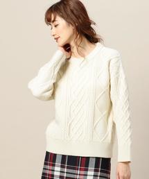 BEAUTY&YOUTH UNITED ARROWS | BY カラー ケーブル ニットプルオーバー(ニット/セーター)