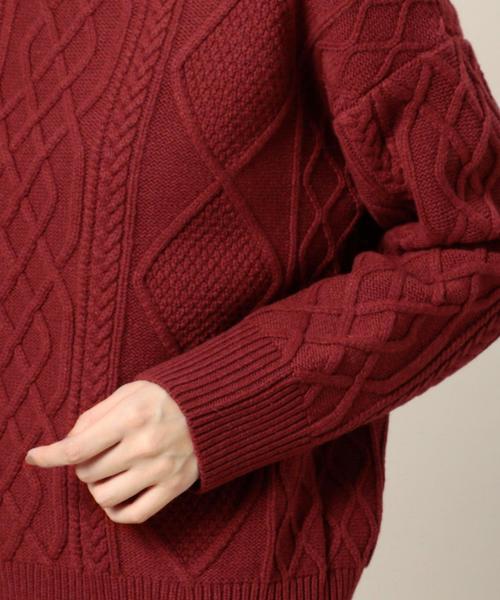 BEAUTY&YOUTH UNITED ARROWS（ビューティーアンドユースユナイテッドアローズ）の「BY カラー ケーブル ニットプルオーバー◆（ニット/セーター・レディース・オレンジ系その他/ライトブルー/オフホワイト・FREE）」の10枚目の写真