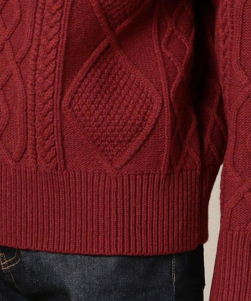 BEAUTY&YOUTH UNITED ARROWS（ビューティーアンドユースユナイテッドアローズ）の「BY カラー ケーブル ニットプルオーバー◆（ニット/セーター・レディース・オレンジ系その他/ライトブルー/オフホワイト・FREE）」の11枚目の写真