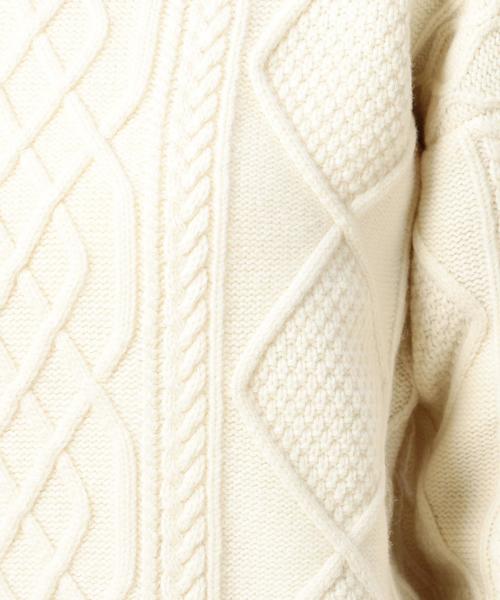 BEAUTY&YOUTH UNITED ARROWS（ビューティーアンドユースユナイテッドアローズ）の「BY カラー ケーブル ニットプルオーバー◆（ニット/セーター・レディース・オレンジ系その他/ライトブルー/オフホワイト・FREE）」の14枚目の写真