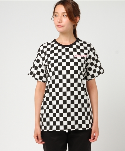WEGO（ウィゴー）の「WEGO/フラッグチェックプリントカットソー（Tシャツ/カットソー・レディース・ホワイト/ブラック系その他2・FREE）」の16枚目の写真