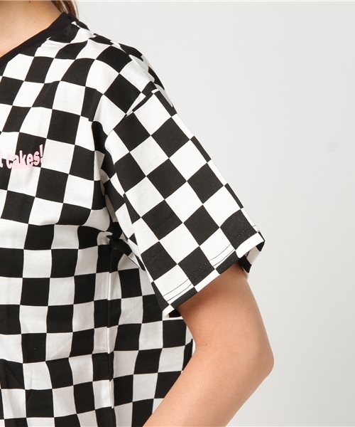 WEGO（ウィゴー）の「WEGO/フラッグチェックプリントカットソー（Tシャツ/カットソー・レディース・ホワイト/ブラック系その他2・FREE）」の8枚目の写真