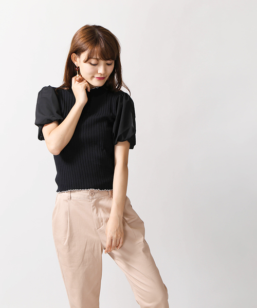 WEGO(ウィゴー)の「WEGO/シフォンスリーブメロウカットソー(Tシャツ/カットソー・レディース・ホワイト/レッド/ブラック・FREE)」の16枚目の写真