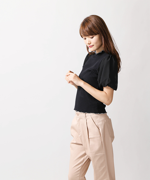 WEGO(ウィゴー)の「WEGO/シフォンスリーブメロウカットソー(Tシャツ/カットソー・レディース・ホワイト/レッド/ブラック・FREE)」の17枚目の写真