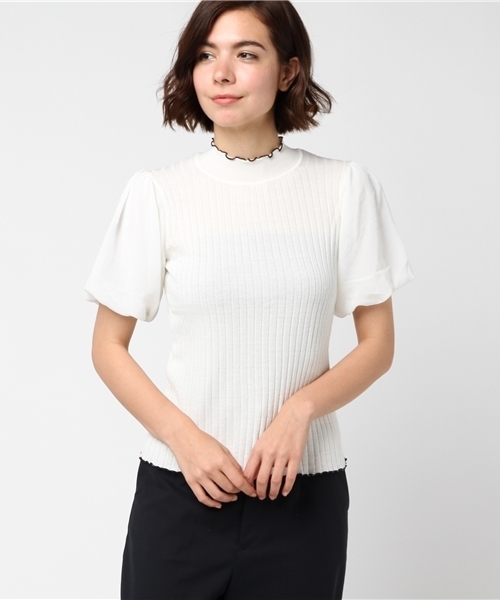 WEGO(ウィゴー)の「WEGO/シフォンスリーブメロウカットソー(Tシャツ/カットソー・レディース・ホワイト/レッド/ブラック・FREE)」の18枚目の写真