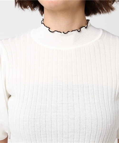 WEGO(ウィゴー)の「WEGO/シフォンスリーブメロウカットソー(Tシャツ/カットソー・レディース・ホワイト/レッド/ブラック・FREE)」の7枚目の写真