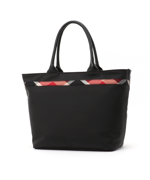 BLUE LABEL CRESTBRIDGE（ブルーレーベルクレストブリッジ）の「クレストブリッジチェックリボントートバッグ　ラージ（トートバッグ・レディース・ブラック/ネイビー・X）」の3枚目の写真