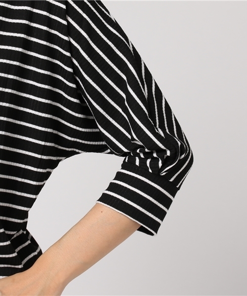 IMAGE COLLECTION(イマージュコレクション)の「ボーダードルマンカットソー(Tシャツ/カットソー・レディース・ブラック系その他/ホワイト系その他・M/S/L)」の7枚目の写真