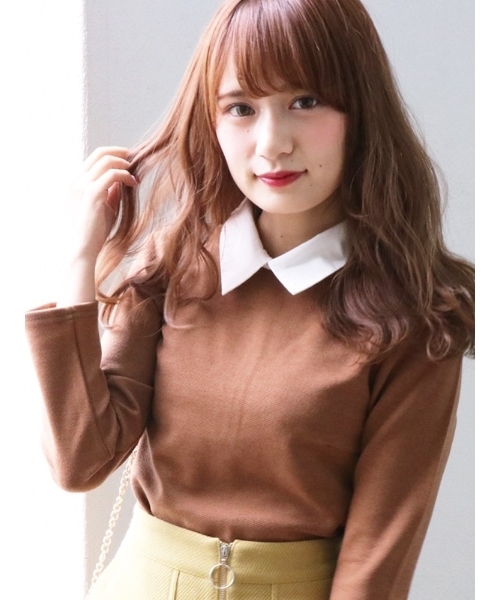 dazzlin（ダズリン）の「グッドガールトップス（Tシャツ/カットソー・レディース・ブラック/グレー/キャメル/ボルドー・MEDIUM/SMALL）」の3枚目の写真