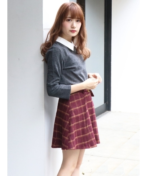 dazzlin（ダズリン）の「グッドガールトップス（Tシャツ/カットソー・レディース・ブラック/グレー/キャメル/ボルドー・MEDIUM/SMALL）」の9枚目の写真