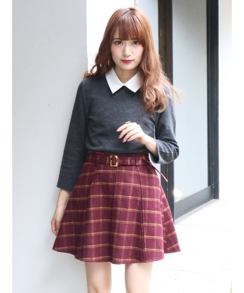 dazzlin（ダズリン）の「グッドガールトップス（Tシャツ/カットソー・レディース・ブラック/グレー/キャメル/ボルドー・MEDIUM/SMALL）」の10枚目の写真