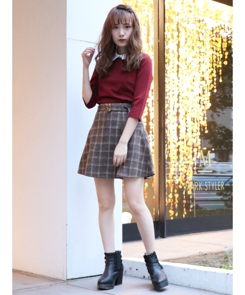 dazzlin（ダズリン）の「グッドガールトップス（Tシャツ/カットソー・レディース・ブラック/グレー/キャメル/ボルドー・MEDIUM/SMALL）」の19枚目の写真