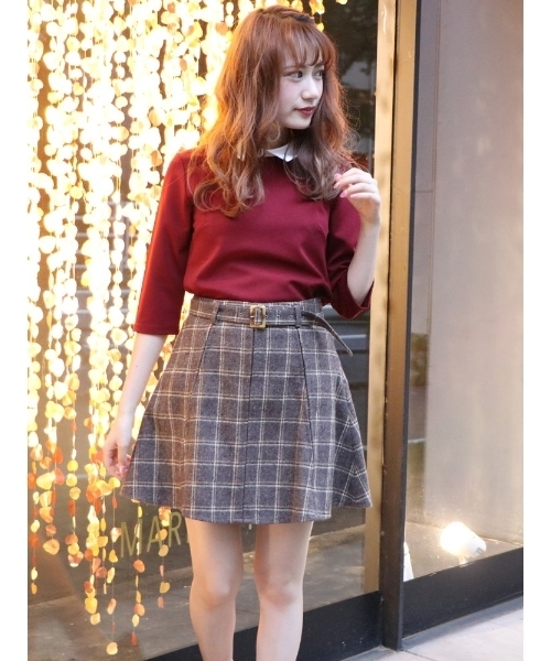 dazzlin（ダズリン）の「グッドガールトップス（Tシャツ/カットソー・レディース・ブラック/グレー/キャメル/ボルドー・MEDIUM/SMALL）」の20枚目の写真