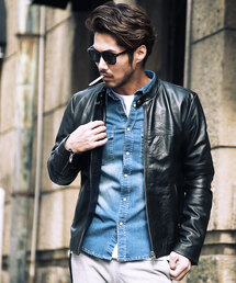 セール 襟付きライダース 本革ジャケット ブルゾン Jiggys Shop ジギーズショップ のファッション通販 Zozotown