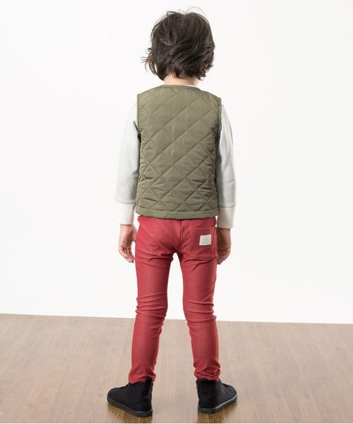 apres les cours（アプレレクール）の「キルティング中綿ベスト（ベスト・キッズ・ブラック/カーキ・110/130/140/80/100/120/90）」の3枚目の写真