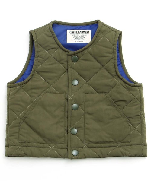 apres les cours（アプレレクール）の「キルティング中綿ベスト（ベスト・キッズ・ブラック/カーキ・110/130/140/80/100/120/90）」の5枚目の写真