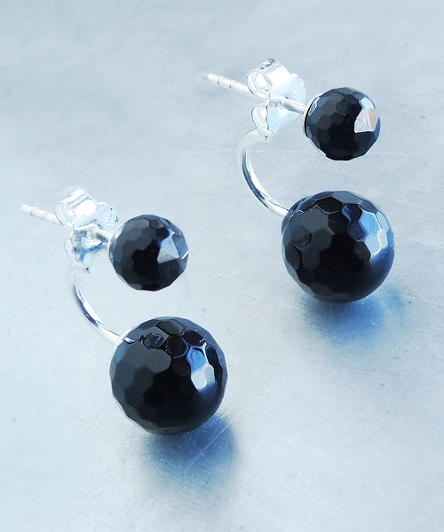 TONE SELECT GOODS（トーンセレクトグッズ）の「【925 SILVER ACC】2ストーンピアスSV925(OG)（ピアス（両耳用）・レディース・その他1/その他2/ブラック/ターコイズブルー/その他3・FREE）」の2枚目の写真
