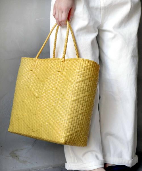 salle de bal（サルデバル）の「メルカドバック　/かご編みバック / お買いものバック/市場のバッグ（トートバッグ・レディース・ホワイト/ブラック/イエロー/ブルー/その他1/その他2/オレンジ・FREE）」の6枚目の写真